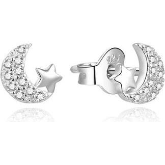 Beneto, Ohrringe, Impressive silver earrings with zircons AGUP765L (L)