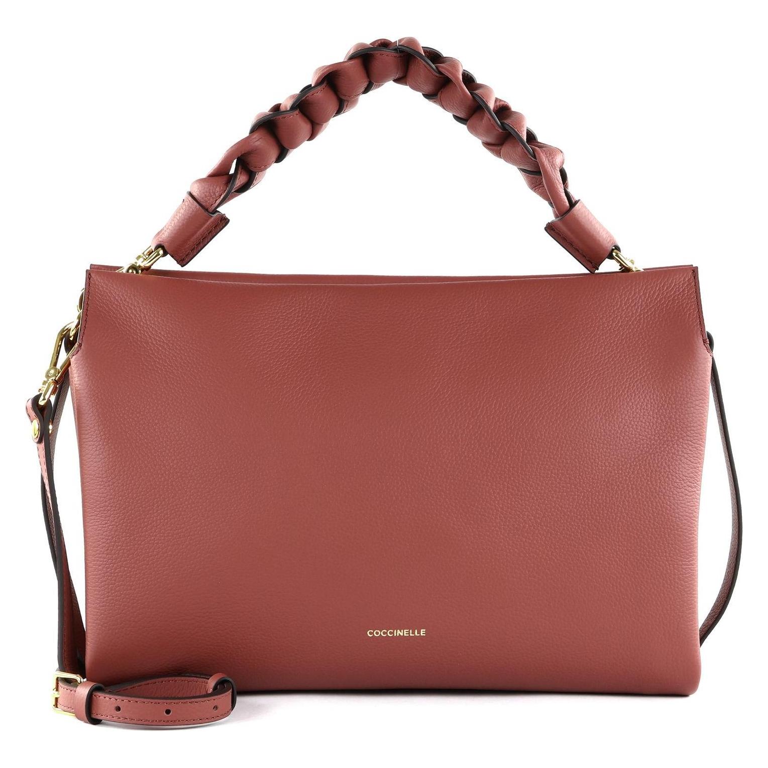 Coccinelle, Damen, Handtasche, Boheme Grana Double Hand Bag, Braun