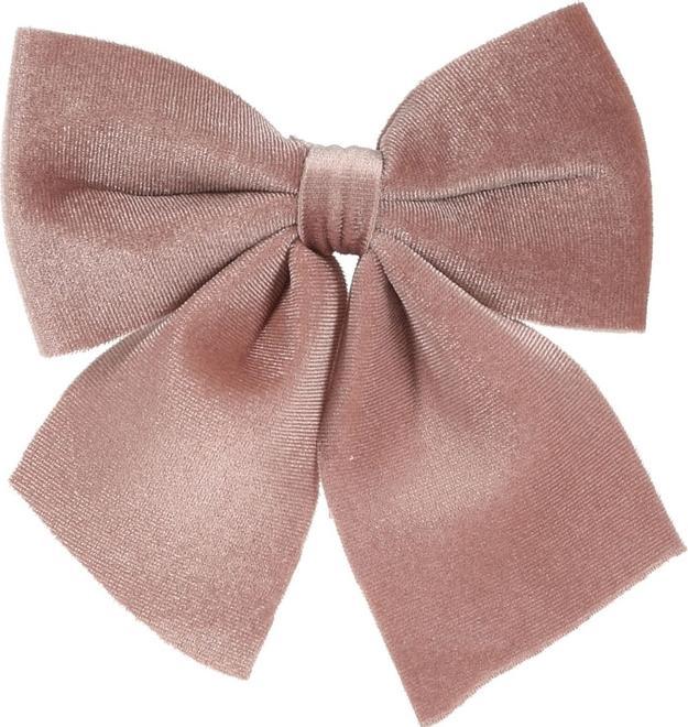 Actual product image H&S Decoration Bow - velvet - set of 2 - dusky pink