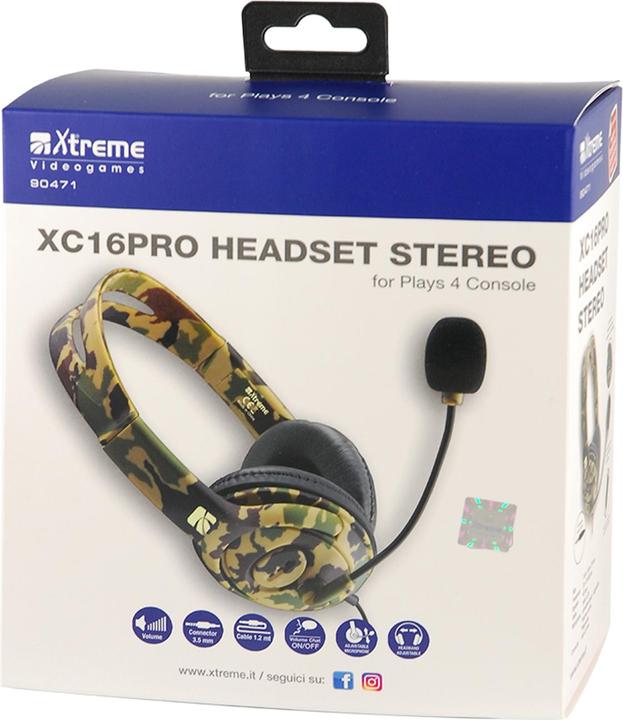 Actual product image Xtreme 90471 headphone and earphone Earphone 3.5 mm connector Camouflage (Cable)