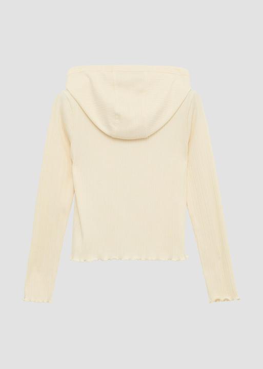 Actual product image S.Oliver Sweatshirt Jacke Sweatjacke aus Rippware mit Wellensaum und Zwei-Wege-Reissverschluss (170, 176)