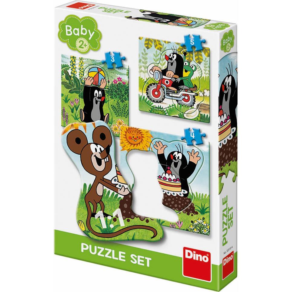 Dino Baby-Puzzle Maulwurf auf der Wiese 3in1 (3,4,5 Teile) (3 Teile)