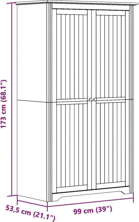 Actual product image vidaXL Kleiderschrank (101 x 52 x 176.50 cm)