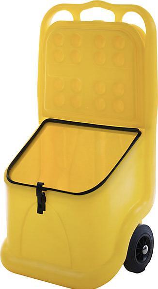 Image du produit eurokraft basic Chariot universel, idéal pour matériaux en vrac, capacité 75 l, jaune.