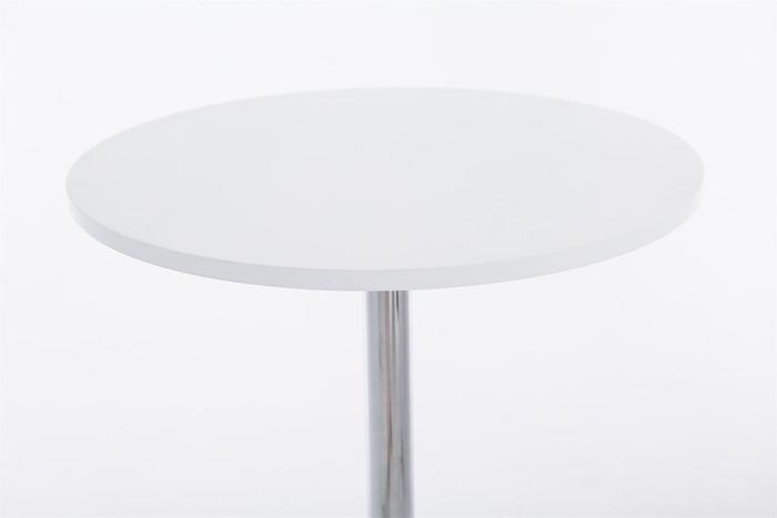 Image du produit CLP Table haute ronde, blanche (60 x 108 x 60 cm)