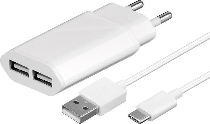 Image du produit MicroConnect USB3.1CA1SETW Intérieur Blanc Chargeur pour appareils mobiles (10 W, 2 ports)