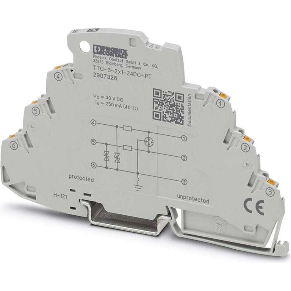 Phoenix Contact, Protezione contro le sovratensioni, TTC-3-2X1-24DC-PT