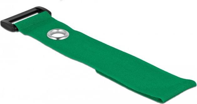 Produktbild Delock Klett-Kabelbinder mit Schlaufe und Befestigungsöse L 280 x B 38 mm grün 3 Stück (Klettkabelbinder, 280 mm, 3 Stk.)