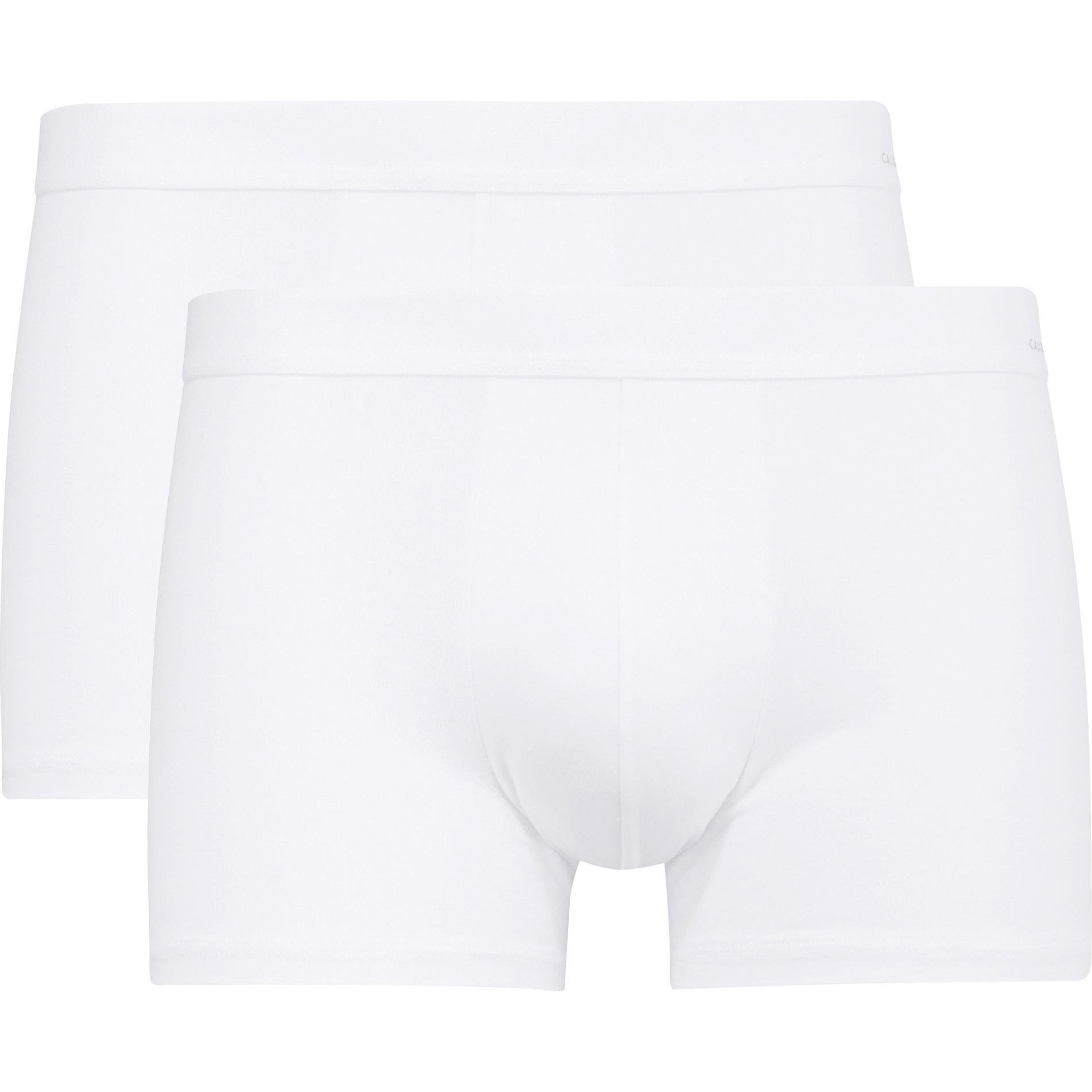 Calida, Herren, Unterhosen, Boxershort Casual Figurbetont New Boxer Cotton Code, Weiss, (XL, 2er Pack)