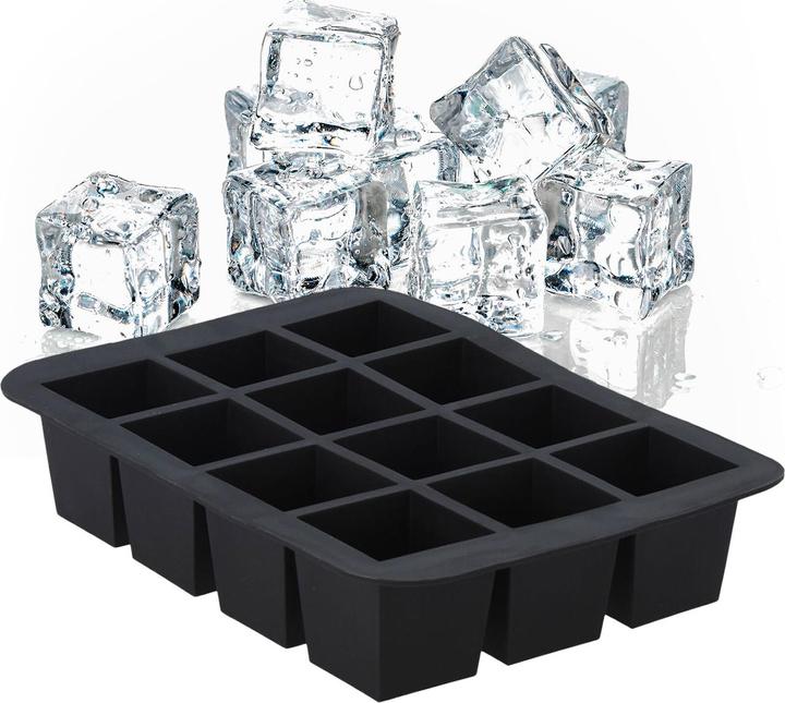 Immagine prodotto Excellent Houseware Set di 4 stampi per cubetti di ghiaccio per 12 cubetti di ghiaccio XL