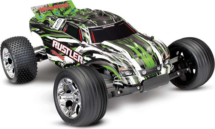 Actual product image Traxxas rustler green rtr without battery/charger 1/10 2wd monster truck brushed (RTR Ready-to-Run)