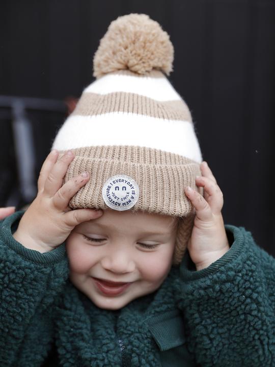 Produktbild Vertbaudet Gestreiftes Set: Mütze, Snood und Fäustlinge für Babys (98, 86)