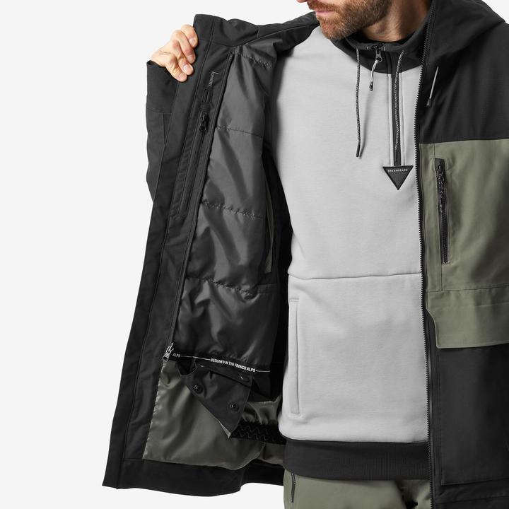 Produktbild Dreamscape Snowboardjacke Herren Skijacke - SNB 500 Ziprotect khaki/schwarz (XL)