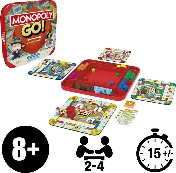 Productafbeelding Hasbro Monopoly Go (Duits, 2 - 4 Spelers)