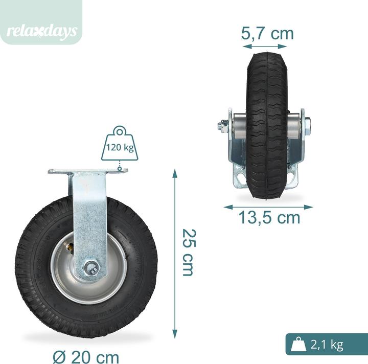 Actual product image Relaxdays Fixed wheel