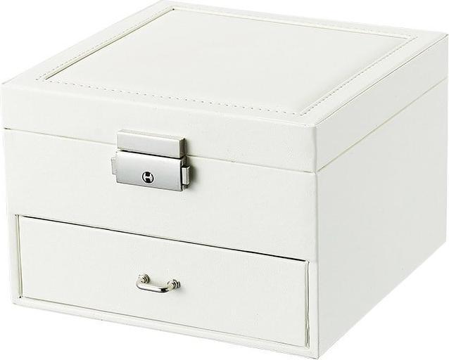 Produktbild JTI Abschliessbare Schmuckschatulle 16 x 16 cm - Weiss