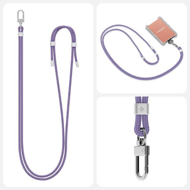 Actual product image Spigen Cross Body Strap 2 Neck Strap Deep Purple (1 Pack)