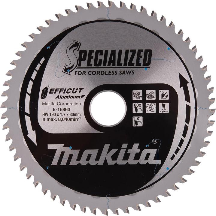 Makita KREISSÄGE 190x30x60z EFFICUT ALUFOLIE
