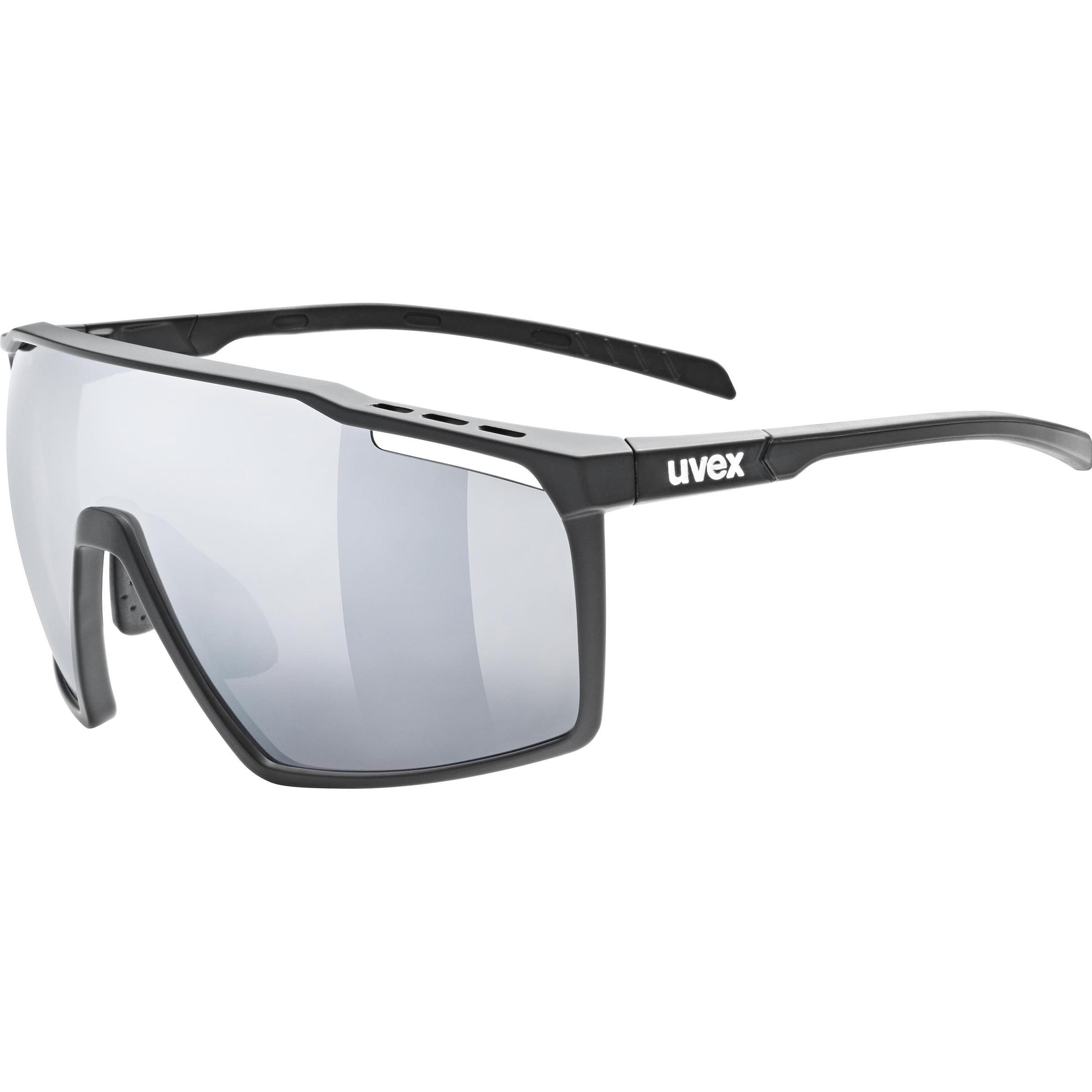 Uvex, Unisex, Occhiali Sportivi, Mtn Perform (Nero Opaco, Specchio Argento), Nero