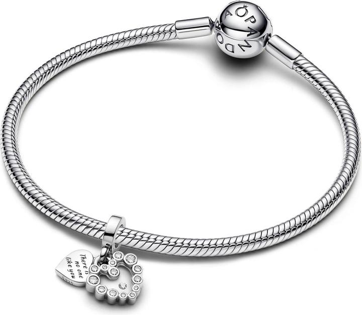 Immagine prodotto Pandora Ciondolo pendente doppio a forma di cuore scintillante (Argento 925)
