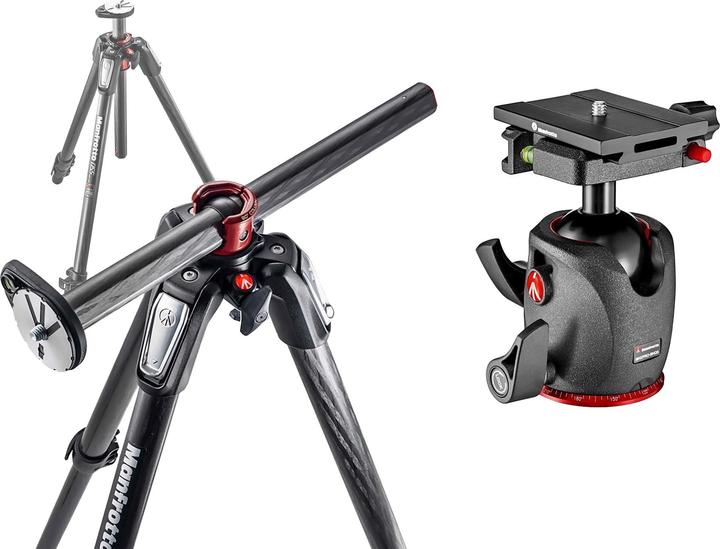 Productafbeelding Manfrotto Statiefset 055CXPRO3 Koolstof + Balhoofd MHXPRO-BHQ6 (Koolstof)