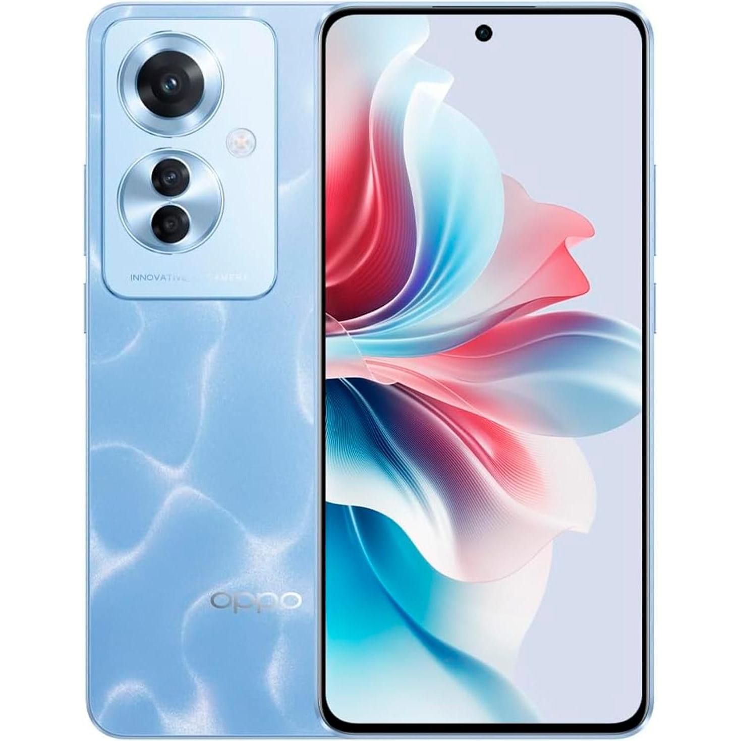 OPPO Reno 11 F (256 GB, Ocean Blue, 6.70", Dual SIM, 5G), Smartphone, Blau