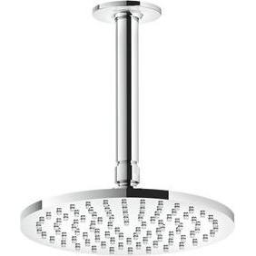 Gessi, Badarmatur, Inciso Antikalk-Kopfbrause D200 mm, mit Gelenk und Deckenarm 213 mm, 1/2 Anschluss, 58152
