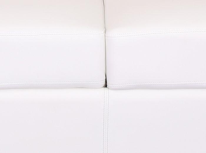 Immagine prodotto Mendler Divano a 3 posti Divano Loungesofa Lille, finta pelle/pelle bianco/nero (3 posti)