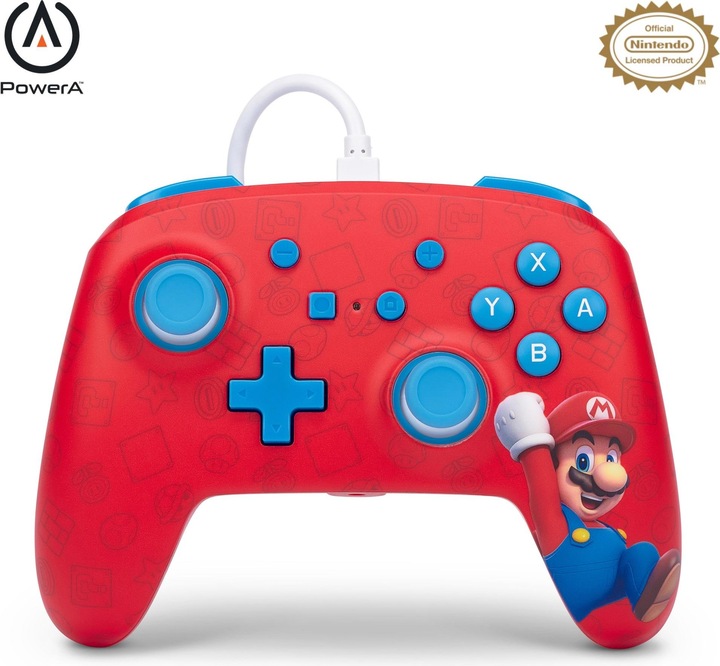 Produktbild PowerA Verbesserter kabelgebundener Controller für Nintendo Switch – Woo-hoo! Mario (Switch)