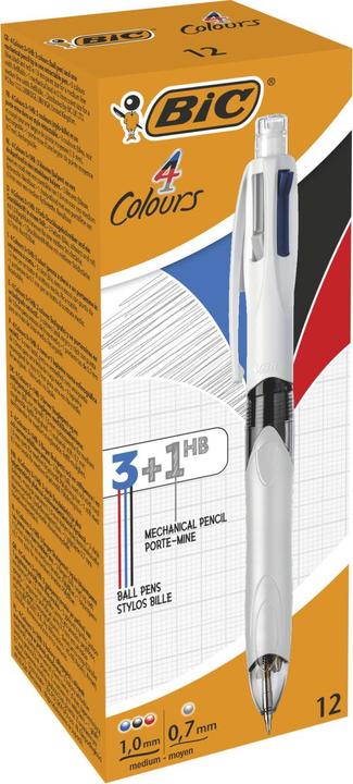 Image du produit Bic Stylo à bille M/HB 942104 4Colours Multifun. 12 pièces (Blanc, Gris, 12 x)