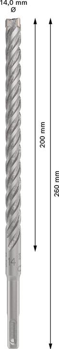 Produktbild Bosch Zubehör PRO SDS plus-5X Hammerbohrer, 14 x 200 x 260 mm (14 Millimeter)