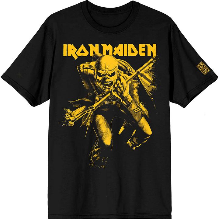 Iron Maiden 50 Trooper Crop Yellow Sleeve Print