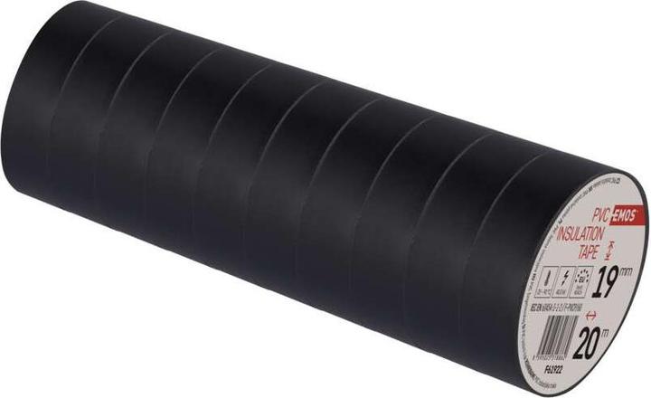 Actual product image Emos Insulating tape PVC 19mm/20m black, 10 pcs. (19 mm)