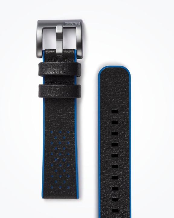 Produktbild Strap Studio Hybrid Sport Strap Blue (20 mm, Kautschuk, Leder)