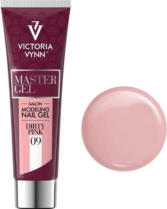 Actual product image Visconti Di Modrone Victoria Vynn Master Gel UV LED Modeling Gel Acrylic Builder 09 Dirty Pink 60g (Dirty Pink)