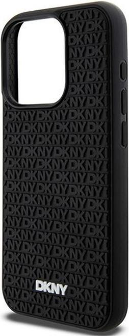 Actual product image DKNY DKHCP15X3DRPWK iPhone 15 Pro Max 6.7" czarny/black hardcase 3D Rubber Repeat Pattern (Apple iPhone 15 Pro Max)