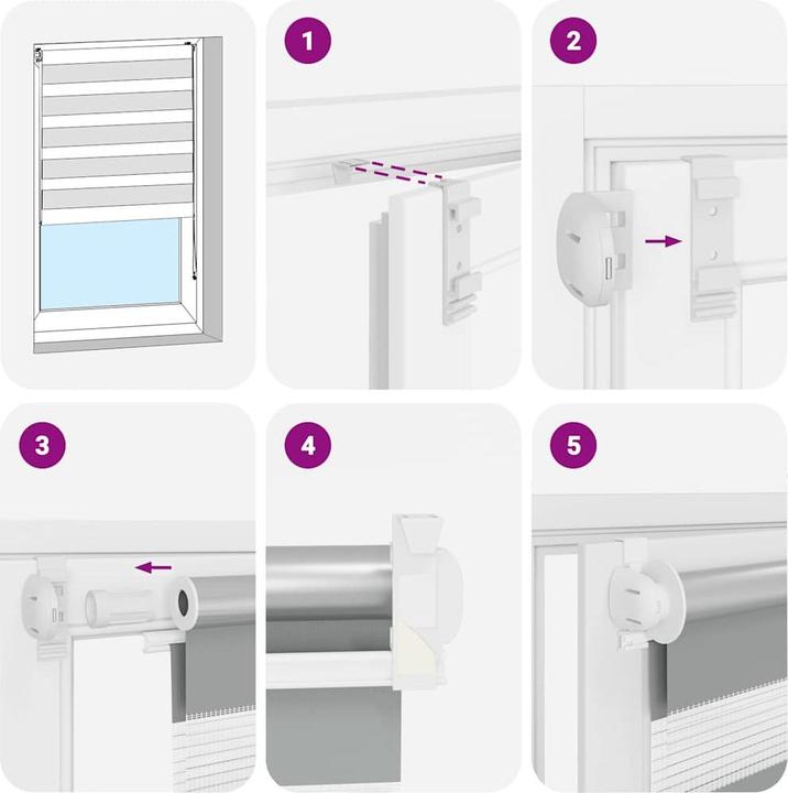 Actual product image vidaXL Doppelrollo (140 x 175 cm)