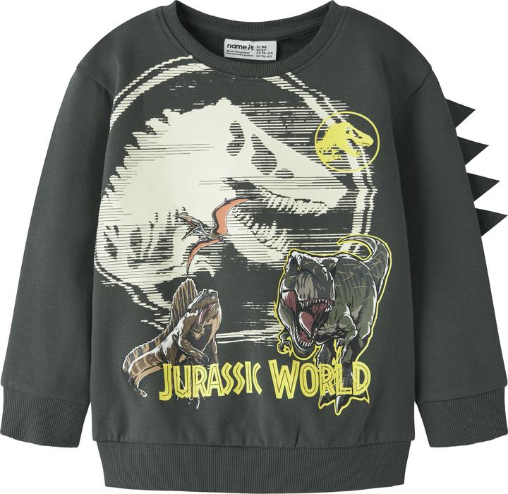 Produktbild Name it Nmmjal Jurassic Nreg Sweat Bru Noos Sky (104)