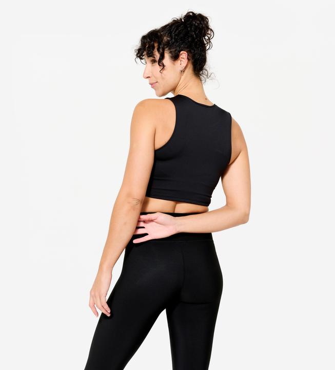 Produktbild Domyos Crop Top Damen - rauchschwarz (S)