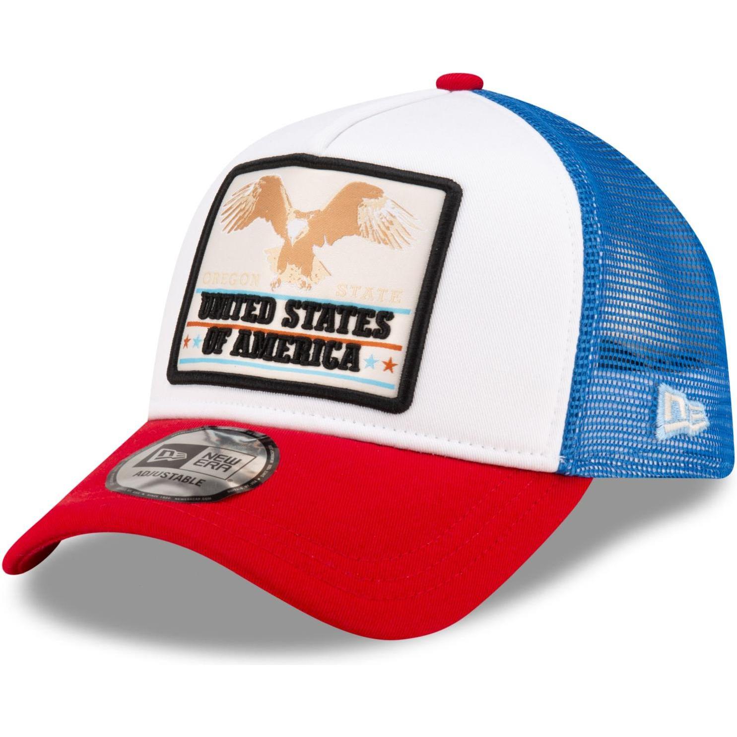 New Era, Herren, Cap, Adjustable A-Frame Trucker Cap - USA EAGLE, Mehrfarbig