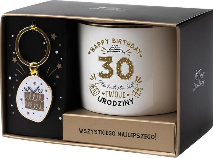 Burga Geschenkset zum 30. Geburtstag in Weiss und Gold (330 ml, 1x)