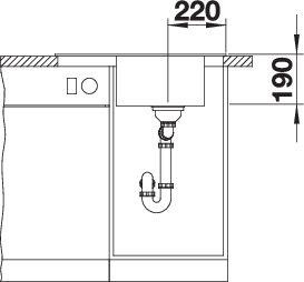 Actual product image Blanco Elon 45 S (Fitted sink, 50 cm, 65 cm)