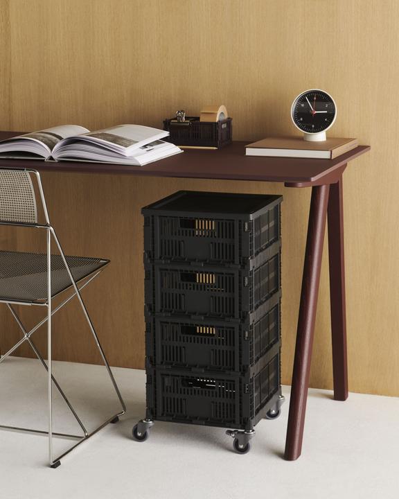 Produktbild HAY - Colour Crate Kunststoffdeckel Square & Cube M (Anthrazit)