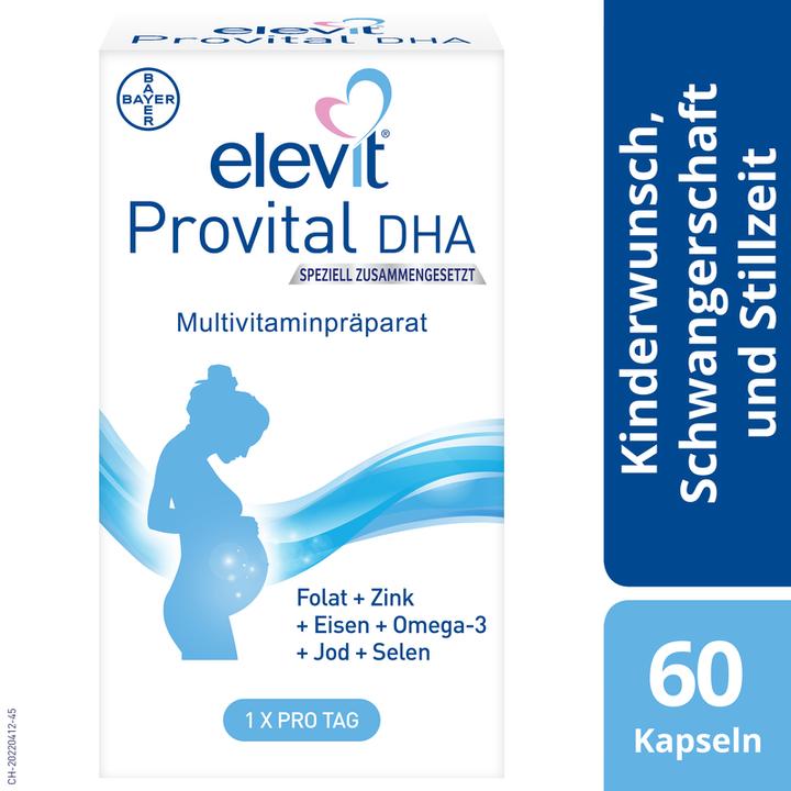 Actual product image Elevit Provital Complex + DHA (60 Piece, Capsules, 118 g)