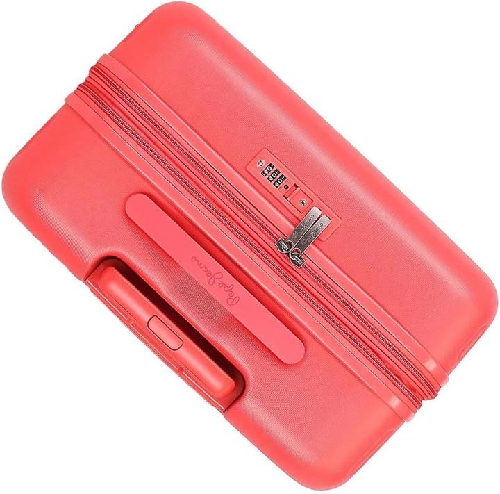 Actual product image Pepe Jeans Cabin and Large Suitcase Set with Wheels and TSA Lock