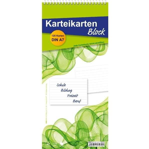 Thumbnail - Rnk, Karteikarten, Verlag Karteikartenblock, DIN A7 Karten, liniert, weiá (170 g/m², 120 x)