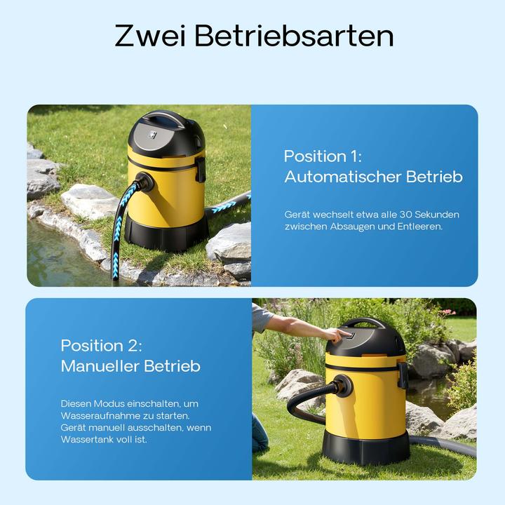 Image du produit Wiltec Teichsauger Schlammsauger Teichschlammsauger 1400W