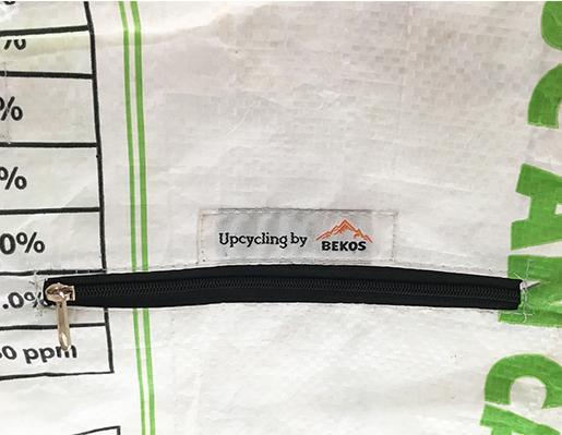 Produktbild Bekos Upcycling - Grosser Shopper XXL aus recycelten Futtersäcke Frosch gelb