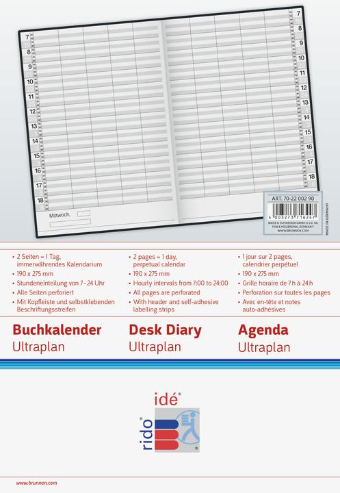 Produktbild Rido id‚ Buchkalender "Ultraplan", immerw„hrend, schwarz (Deutsch)
