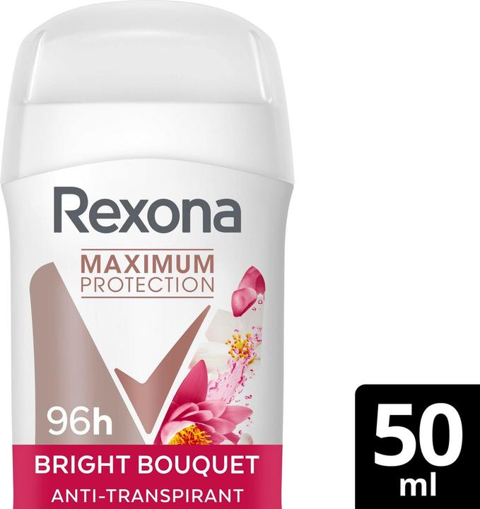 Immagine prodotto Rexona Deodorante Stick Massima Protezione Bouquet Luminoso Antitraspirante con Sudore e Corpo 96 Ore (Stick, 50 ml)